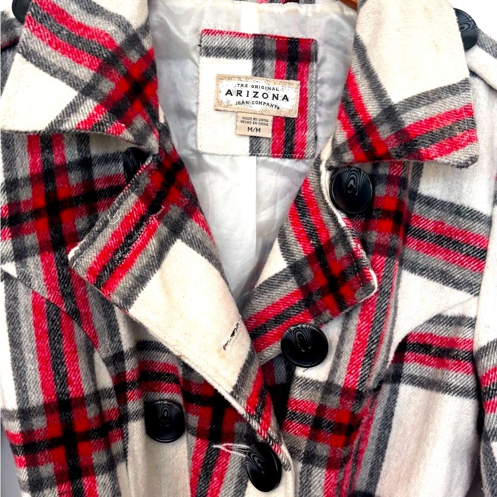 Arizona Plaid Double-Breasted Coat